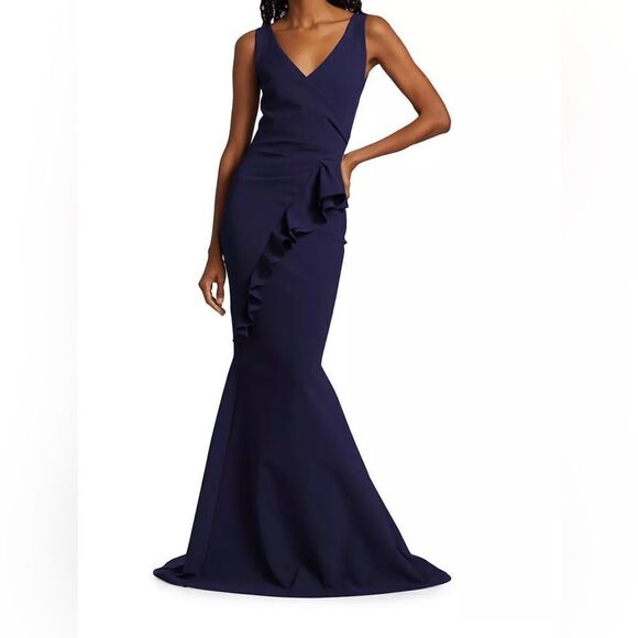 Chiara Boni La Petite Robe Keke Ruffled Jersey Gown size 6 - Picture 1 of 14